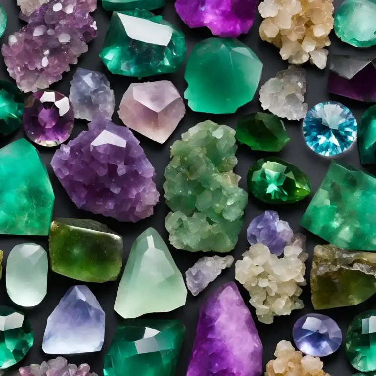 Purple And Green Crystals