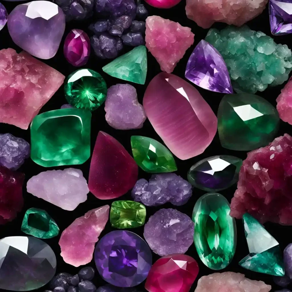 Purple and green crystals benefits