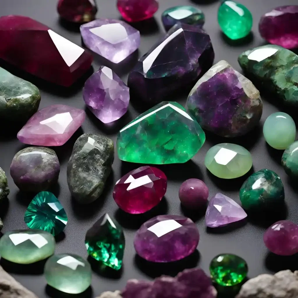 Purple and green crystals meaning