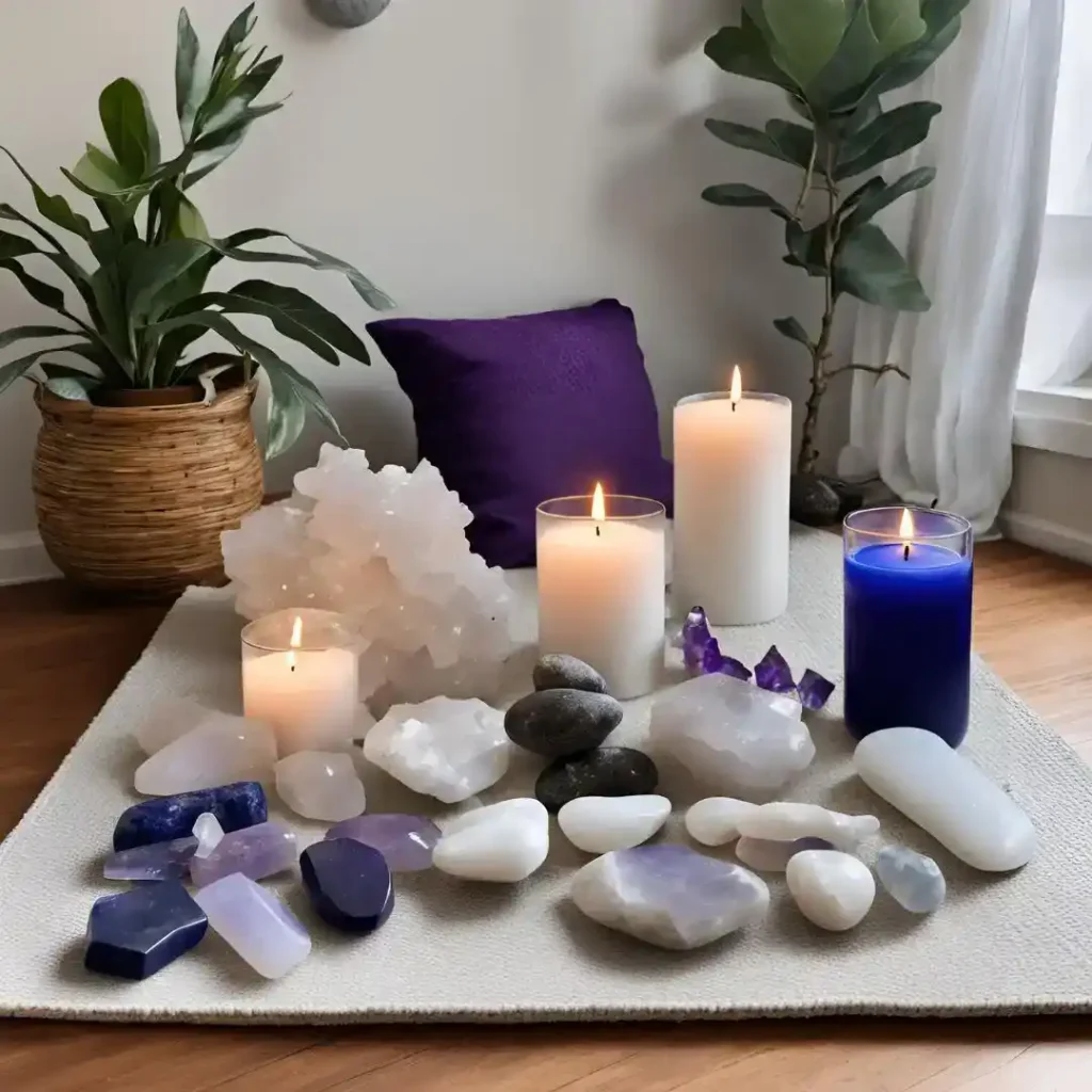 where to place crystal for crown chakra