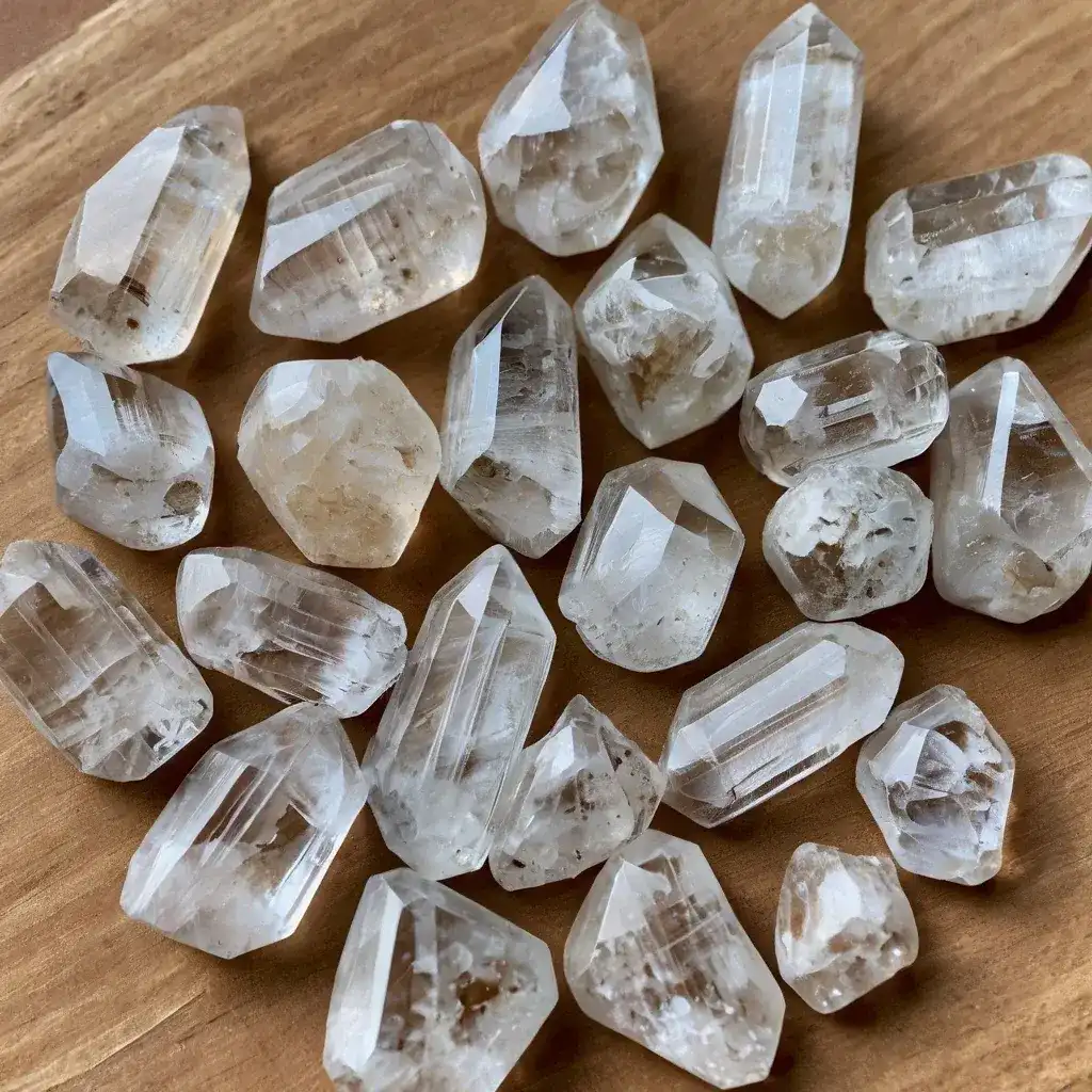 Clear Quartz and Selenite