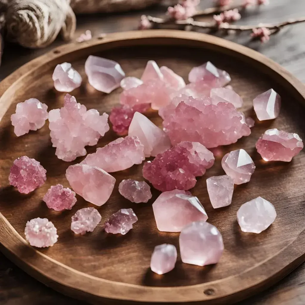 pink crystals