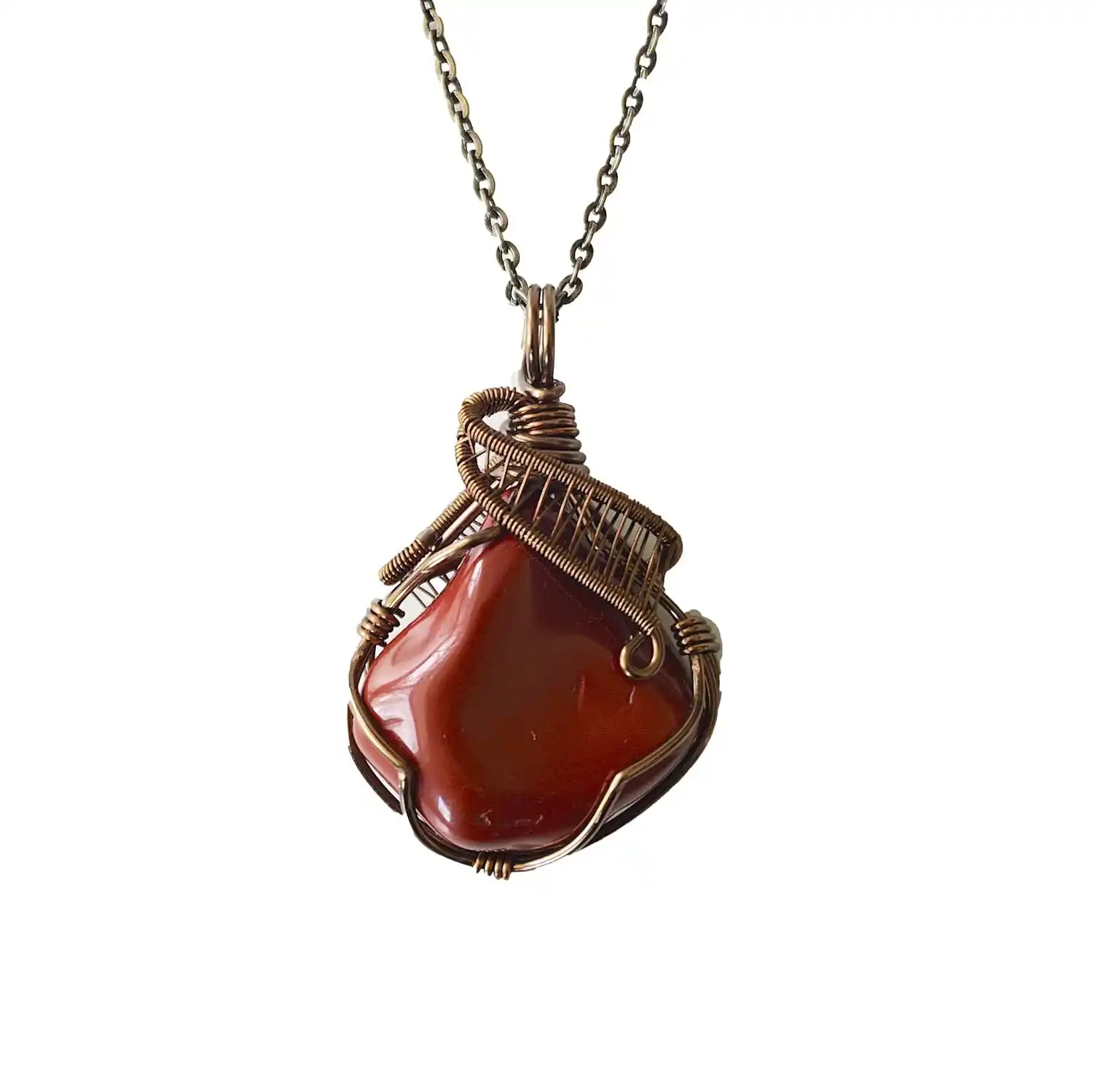 Designs by Nature Gems Handmade Red Jasper Necklace