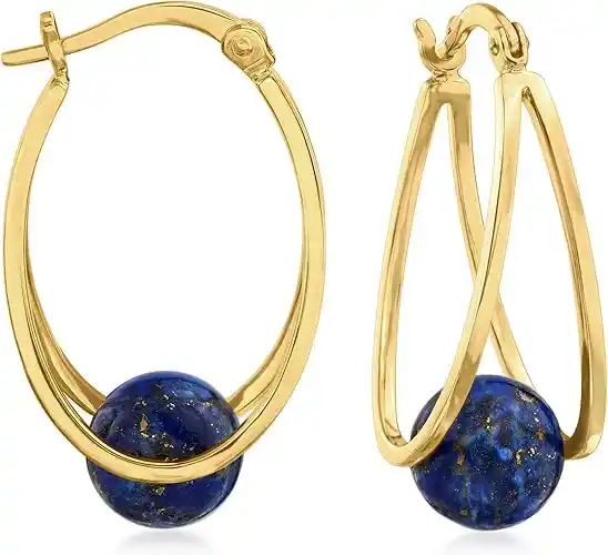 Ross-Simons Gemstone Double Hoop Earrings