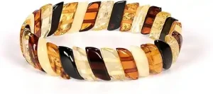 AMBERAGE Natural Baltic Amber Stretch Bracelet