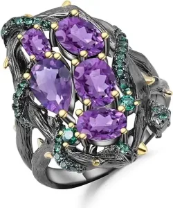 Amethyst Ring Sanke Design