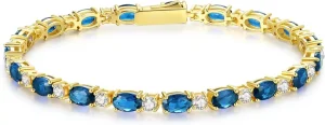 FANCIME 14K Gold Plated Birthstone Bracelets