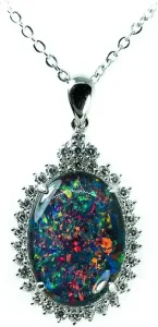 Genuine Australian Triplets Opal Necklace Pendant