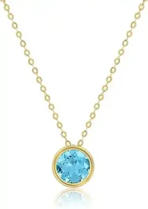 MAX + STONE 14k White or Yellow Gold Round Pendant