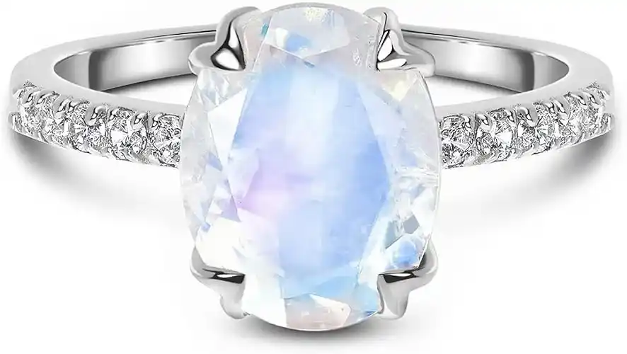 Moon Magic - Authentic Rainbow Moonstone Ring