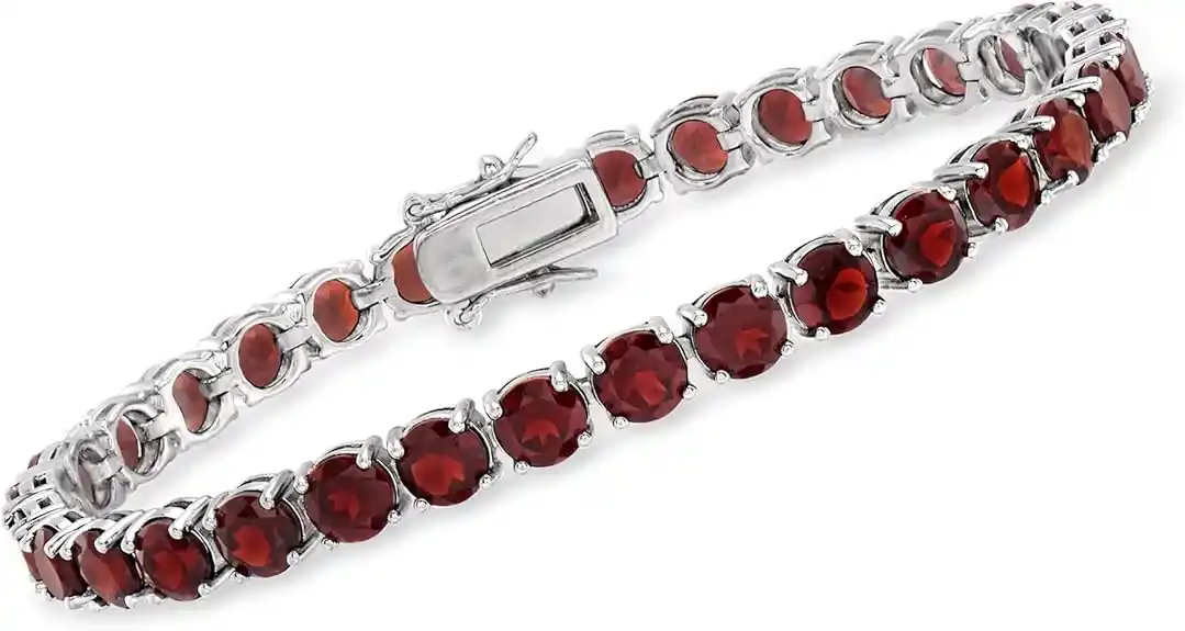 Ross-Simons 19.20 ct. t.w. Garnet Tennis Bracelet