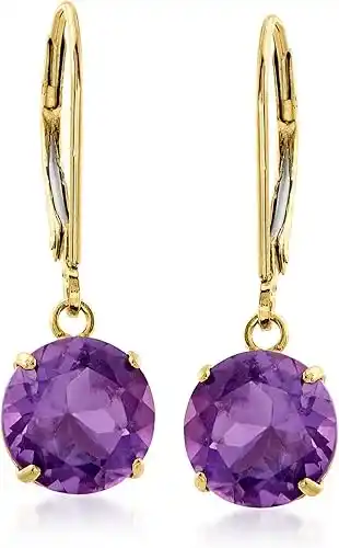 Ross-Simons 3.20 ct. t.w. Amethyst Drop Earrings