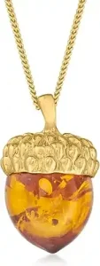 Ross-Simons Amber Acorn Pendant Necklace