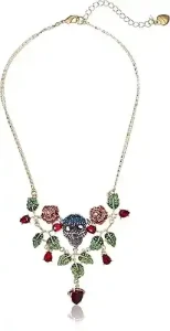 Skull Bib Frontal Necklace