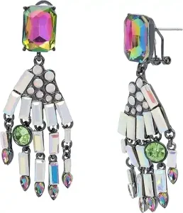 Womens Skeleton Hand Statement Earrings