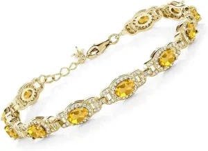 Yellow Citrine Tennis Bracelet