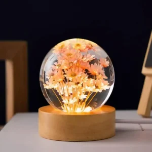 Flower Crystal Ball Night Light